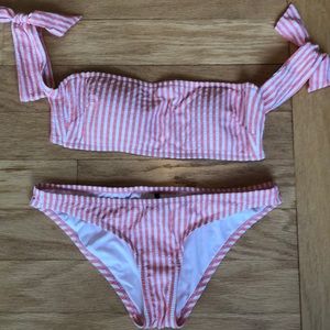 J. Crew searsucker swim suit